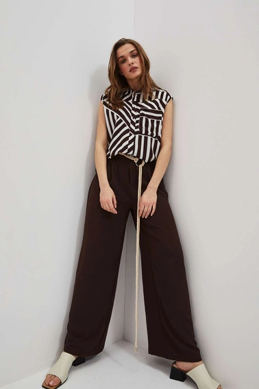 Koszula z geometrycznym wzorem perłowa