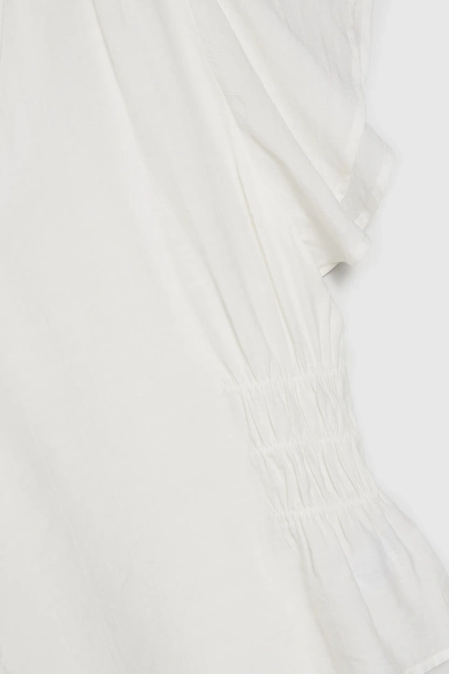 Taliowana koszula biała