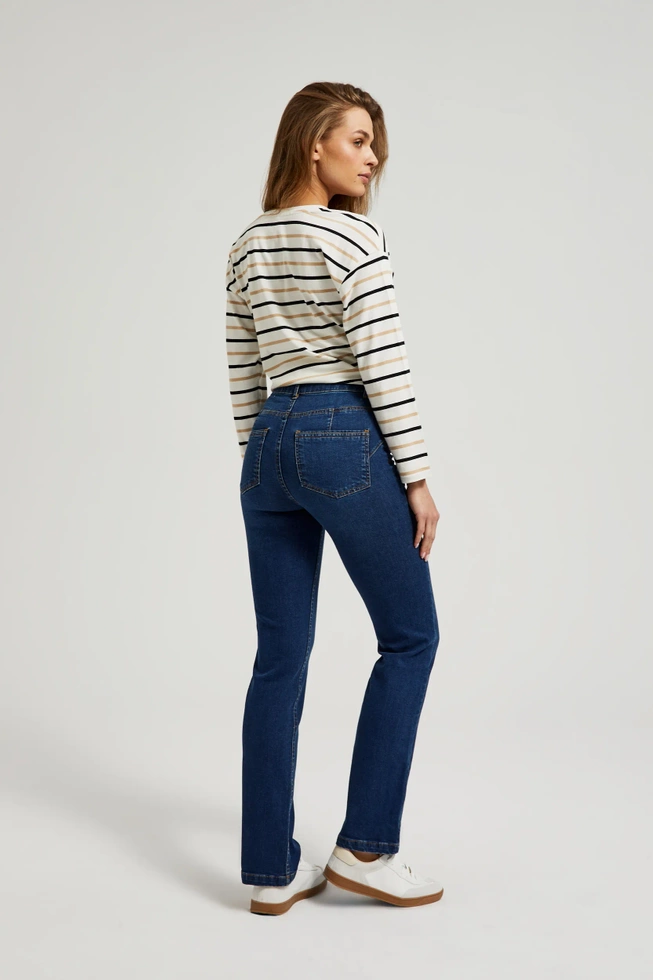 Jeansy z prostą nogawką niebieskie