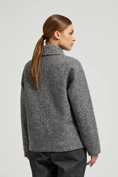 Kurtka zapinana na zamek szara