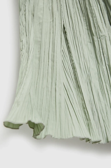 Spódnica midi oliwkowa