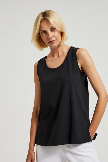 Gładki top czarny