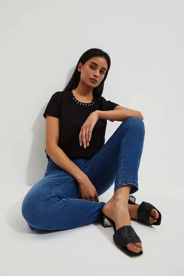 Jeansy skinny push up ciemnoniebieskie