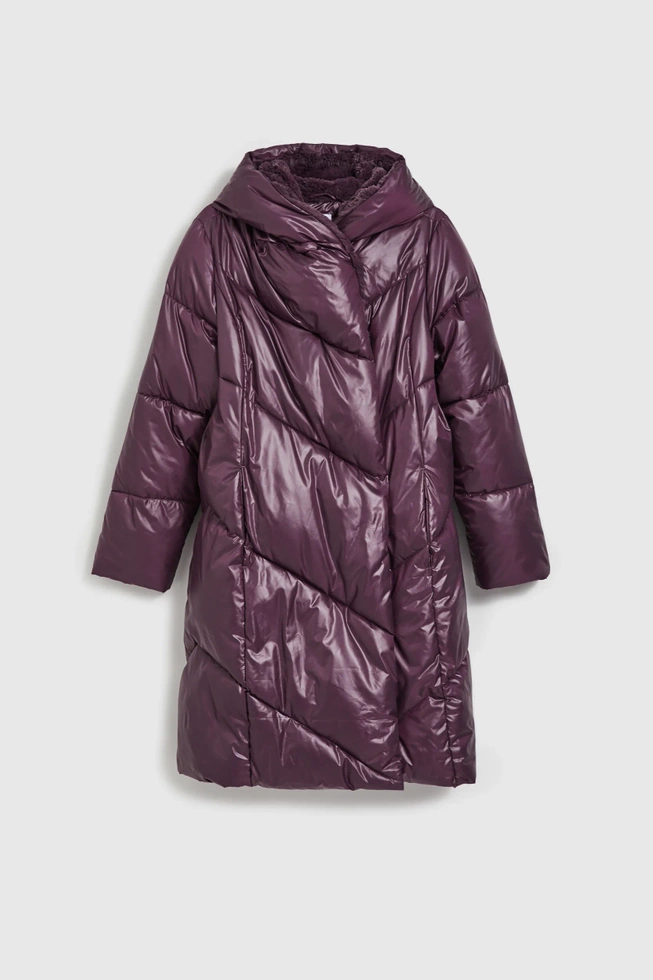 Kurtka z pikowaniem fioletowa