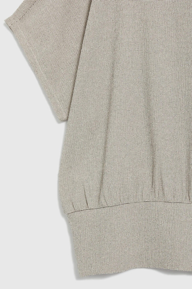 Bluzka z luźnymi rękawami beżowa