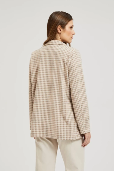 Marynarka w kratkę beżowa