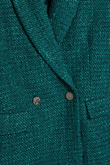 Marynarka w tweedowym stylu szmaragdowa