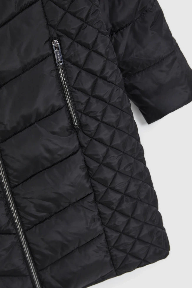Kurtka z ocieplanym kapturem czarna