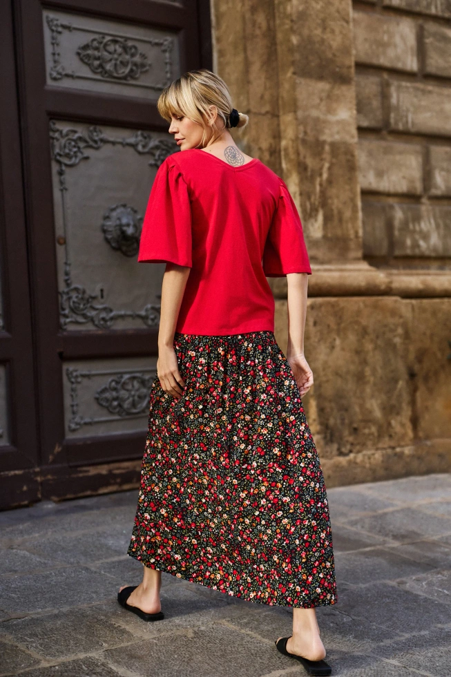 Bluzka z bawełny czerwona