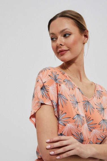 Koszula z wiskozy z odkrytymi plecami