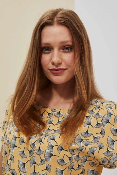 Koszula z printem herbaciana