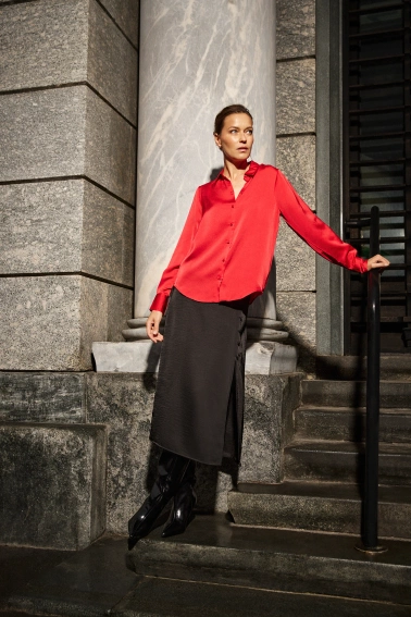 Koszula gładka czerwona