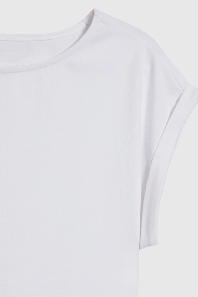 T-shirt z bawełny biały