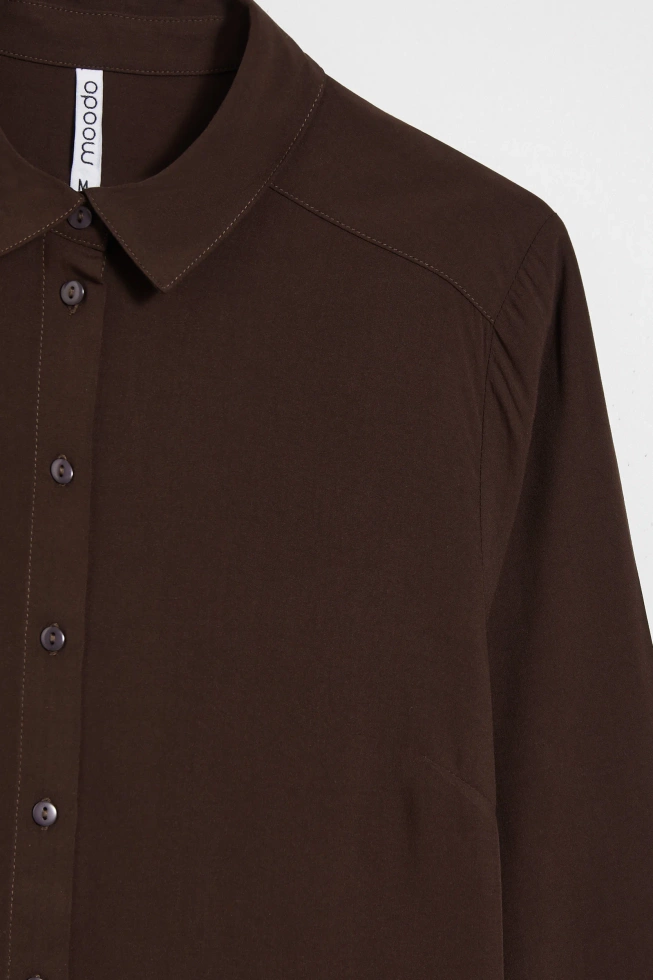 Wiskozowa koszula brązowa