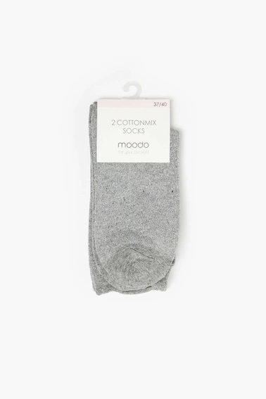 2 pack gładkich bawełnianych skarpet