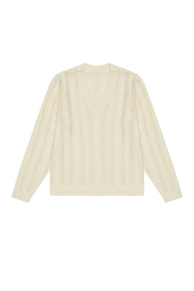 Sweter ze wzorem warkocza