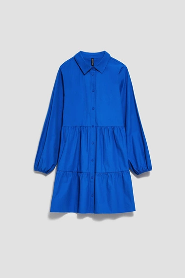 Koszulowa sukienka niebieska
