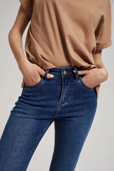 Jeansy rurki granatowe