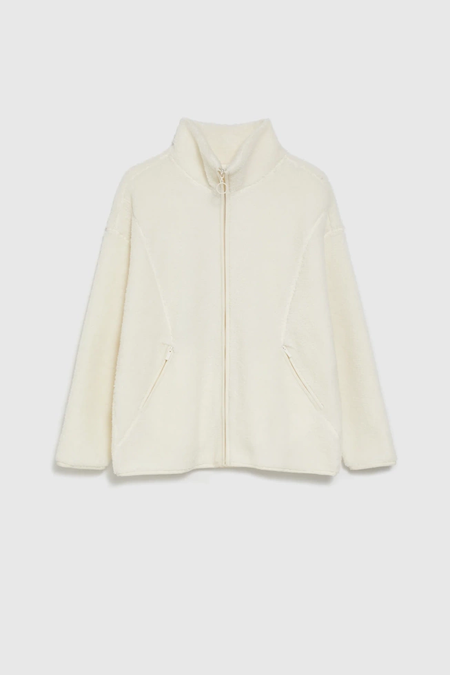 Rozpinana bluza beżowa