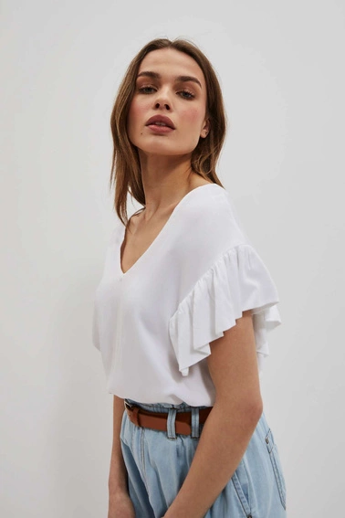 Koszula z falbaną na rękawie