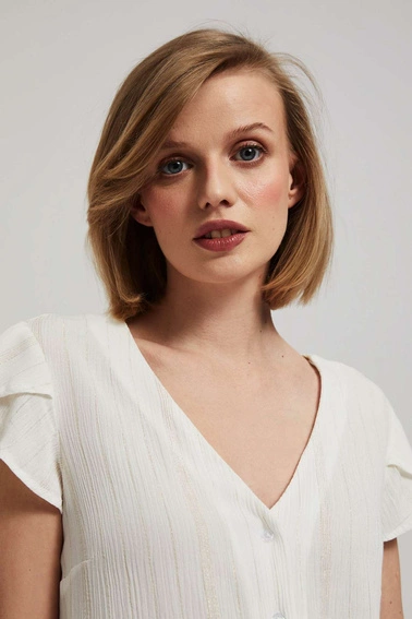 Koszula z wiązaniem perłowa