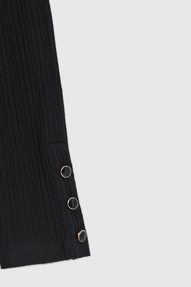 Bawełniany golf czarny