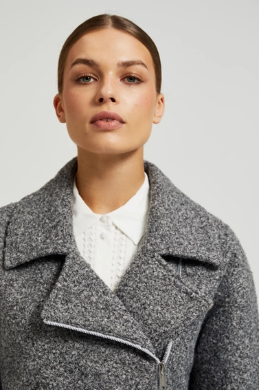 Kurtka zapinana na zamek szara