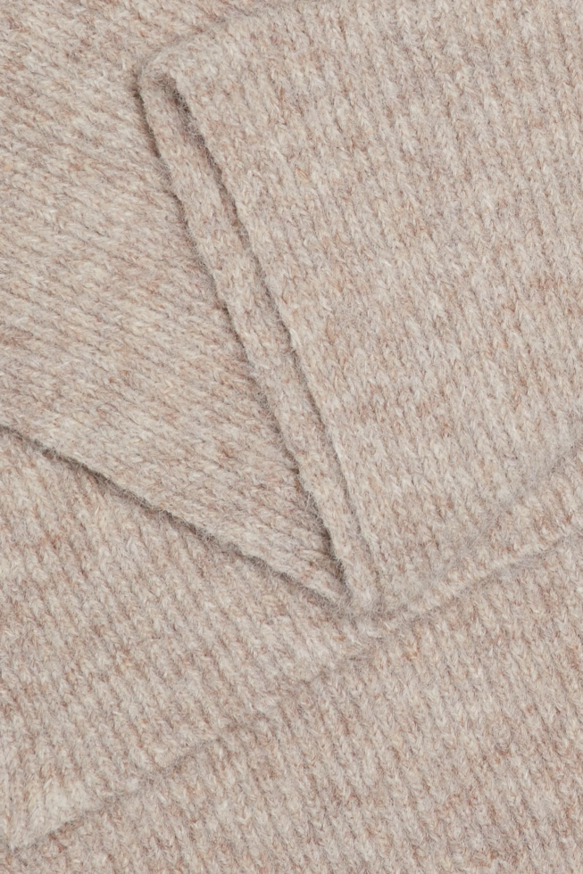 Szal z dodatkiem wełny beżowy