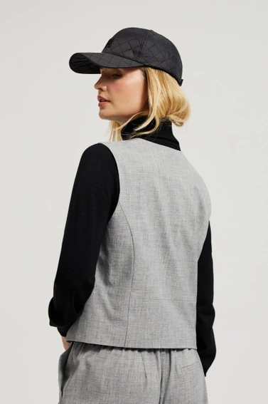 Elegancka kamizelka szara