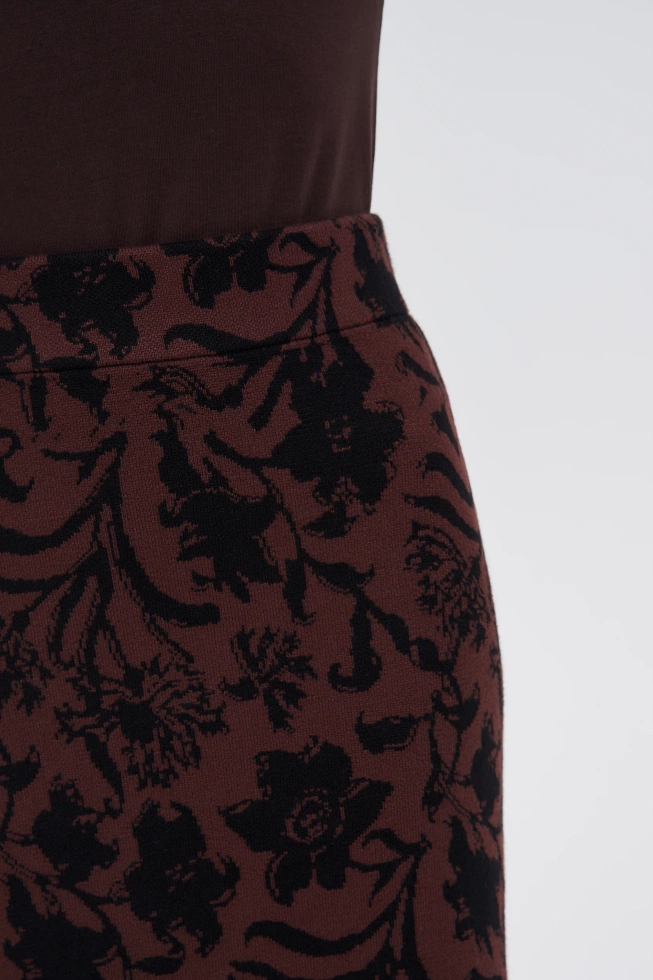 Dzianinowa spódnica brązowa