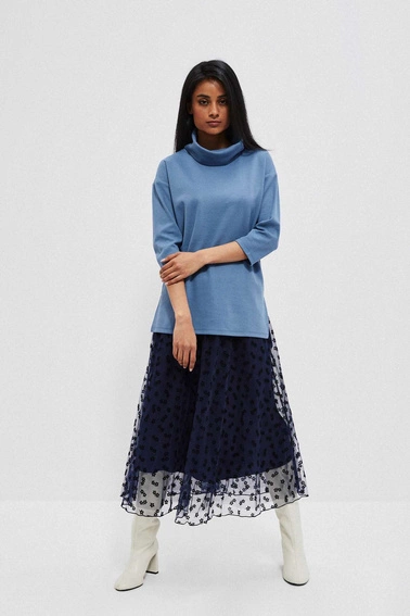 Bluza z golfem ciemnoniebieska