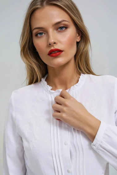 Koszula z wiskozy biała