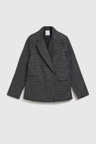 Dwurzędowa marynarka z ozdobnymi guzikami