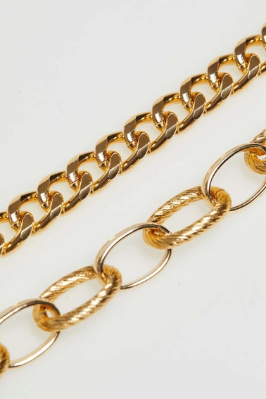 Zestaw 2 bransoletek typu łańcuch