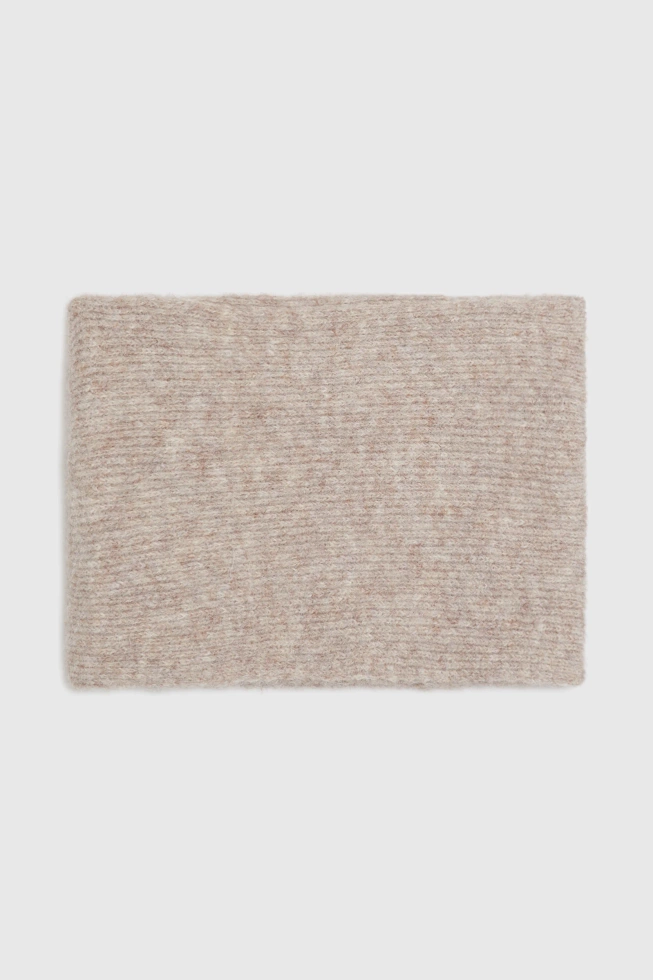 Szal z dodatkiem wełny beżowy