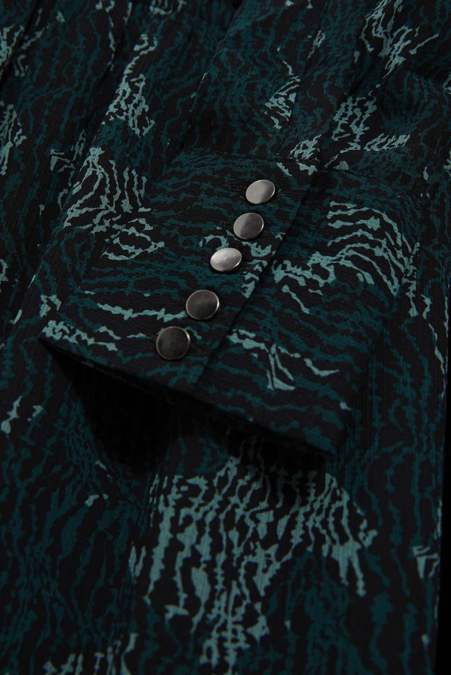 Sukienka z printem szmaragdowa