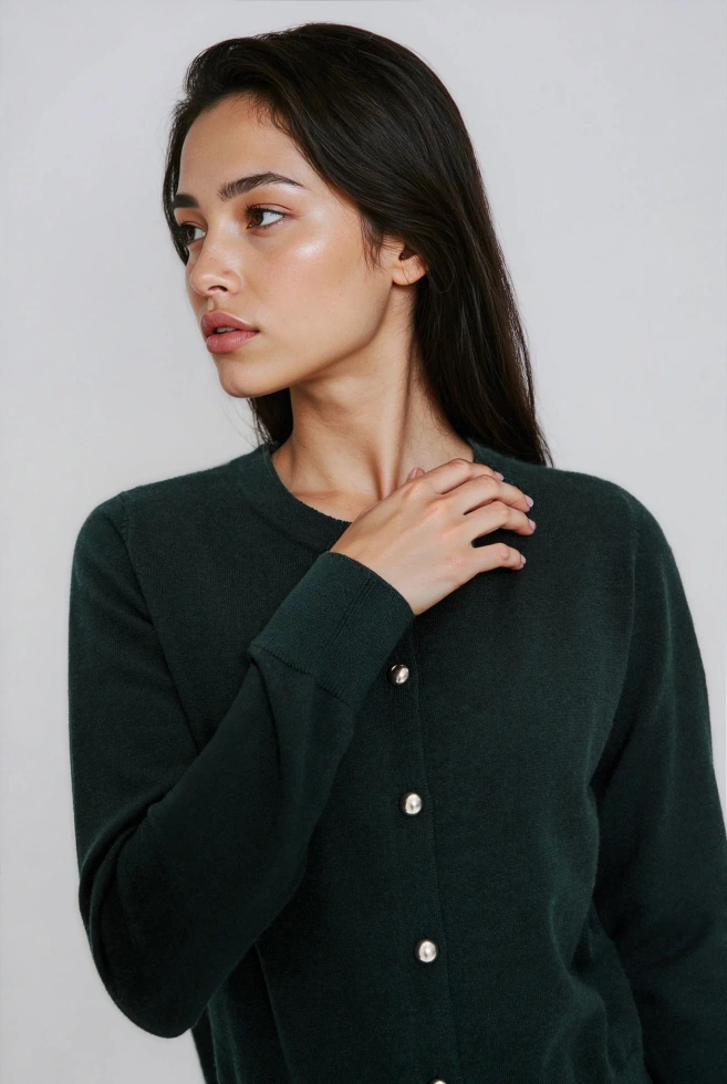 Kardigan ciemnozielony