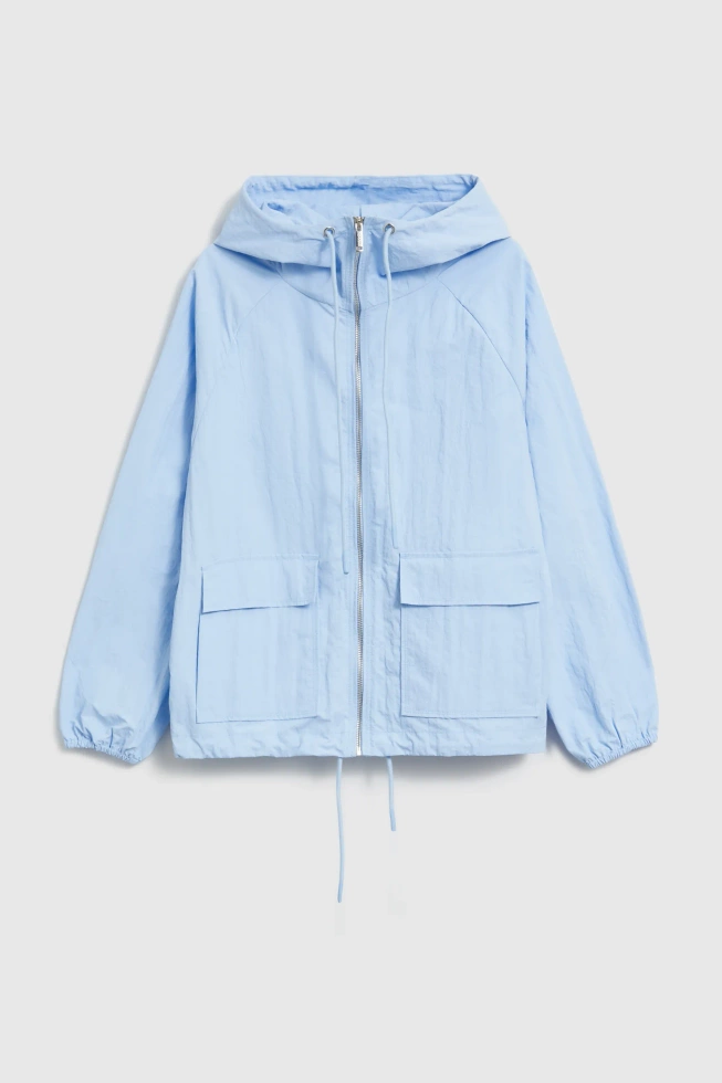 Kurtka z kapturem błękitna
