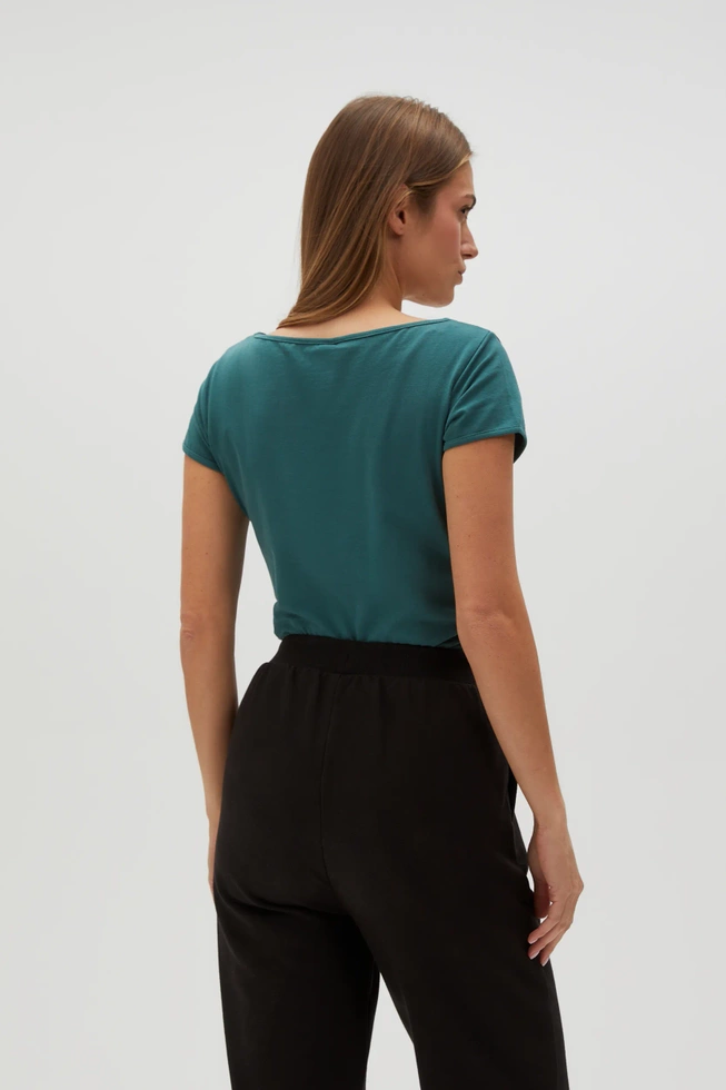 Dopasowany t-shirt zielony