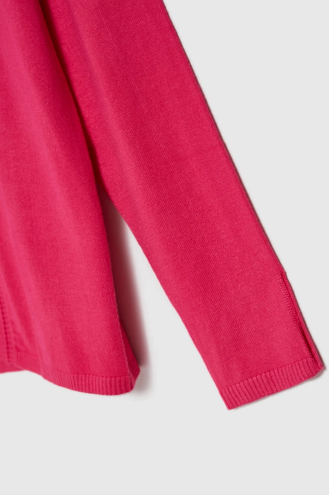 Wiskozowy sweter fuksjowy