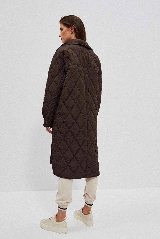 Długa pikowana kurtka