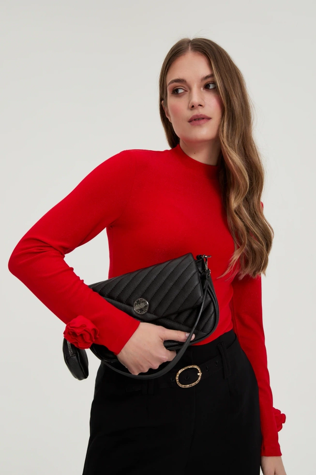 Torebka z podwójnym uchwytem czarna