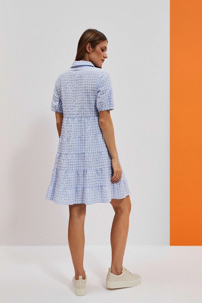 Rozkloszowana sukienka w kratę