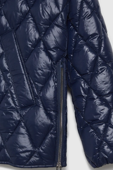 Pikowana kurtka granatowa