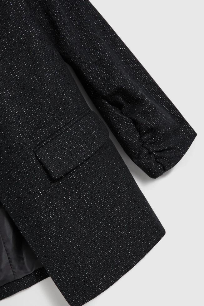 Marynarka z rękawami o długości 3/4 czarna