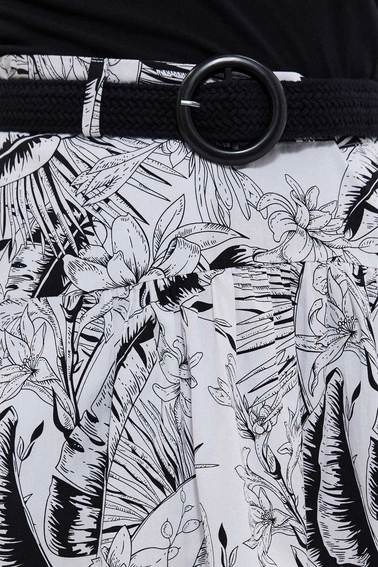 Wzorzysta spódnica czarno-biała