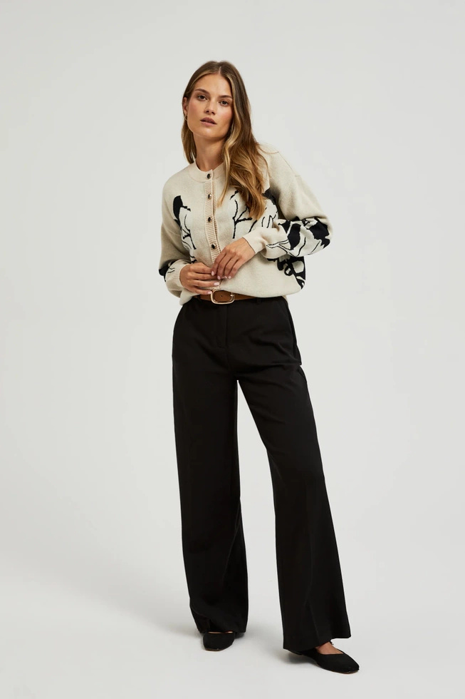 Spodnie z szerokimi nogawkami czarne