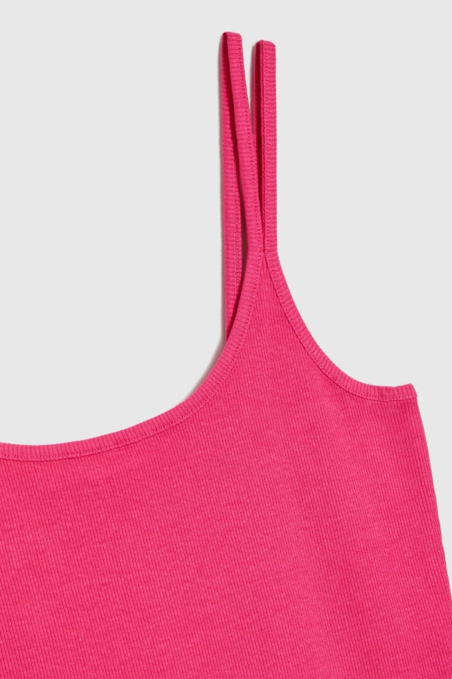 Bawełniany top fuksjowy