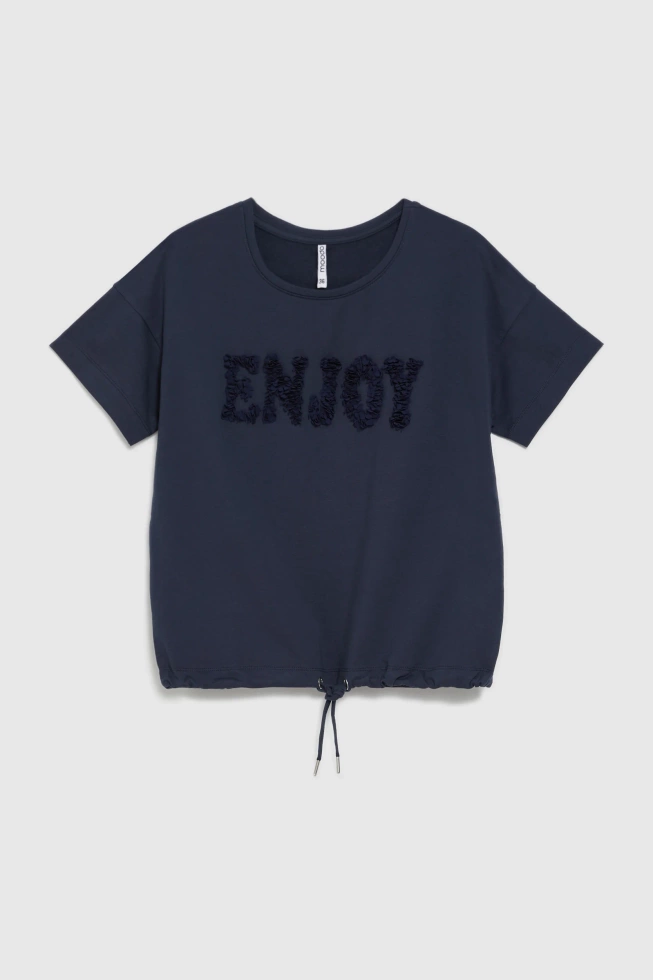 Bluza z krótkimi rękawami granatowa