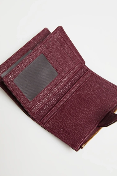 Portfel w zwierzęcy wzór burgundowy